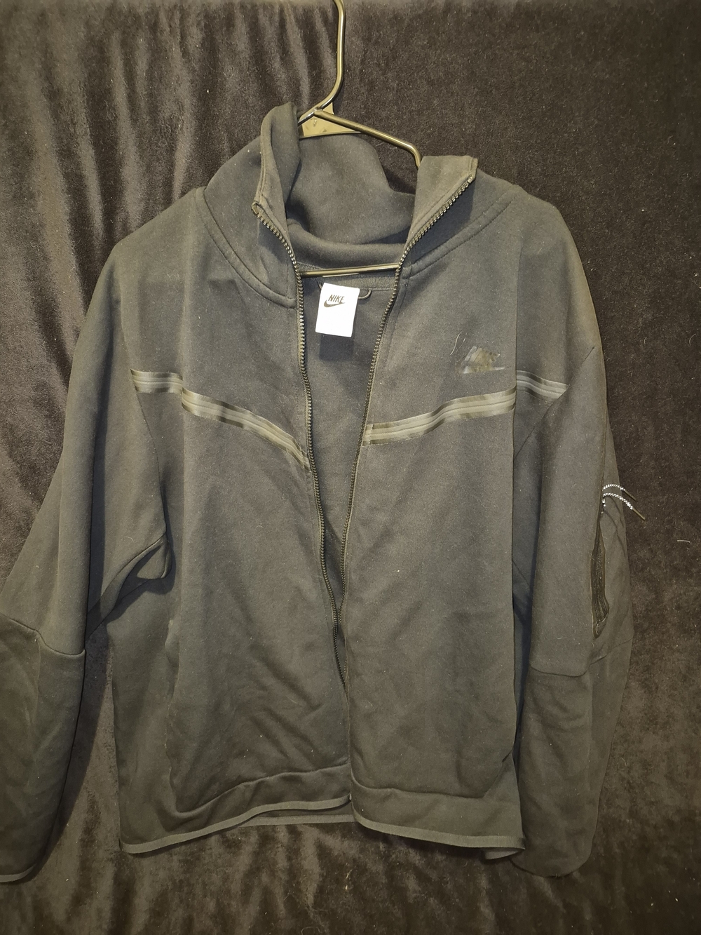 Nike Men's Black Full-Zip Hoodie Jacket